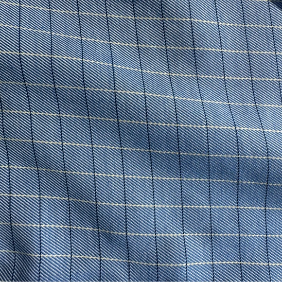 Burberry Men’s Blue Plaid Button Down Dress Shirt Size Medium - Picture 3 of 4